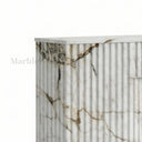Marble electric fireplace in Calacatta Monet - Image 3