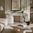 Marble electric fireplace in Calacatta Monet - Image 2