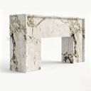Modern Marble fireplace in Calacatta Monet - Image 4