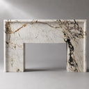 Modern Marble fireplace in Calacatta Monet - Image 5
