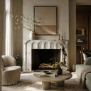 Custom marble mantel in Calacatta Monet - Image 2