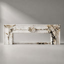 Marble electric fireplace in Calacatta Monet - Image 5