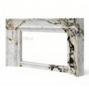 White Marble fireplace in Calacatta Monet - Image 5