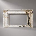 White Marble fireplace in Calacatta Monet - Image 3