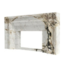 White Marble fireplace in Calacatta Monet - Image 5