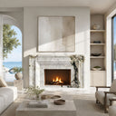 White Marble fireplace in Calacatta Monet - Image 2