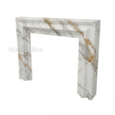 bolection marble fireplace in Calacatta Gold - Image 3