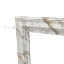 bolection marble fireplace in Calacatta Gold - Image 4