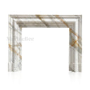bolection marble fireplace in Calacatta Gold - Image 1