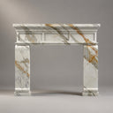 White Marble fireplace in Calacatta Gold - Image 6