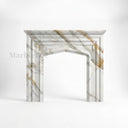 Marble fireplace for sale in Calacatta Gold - Image 1