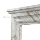 Marble fireplace hearth in Calacatta Gold - Image 3