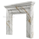 Marble fireplace hearth in Calacatta Gold - Image 4