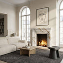 Marble fireplace hearth in Calacatta Gold - Image 2