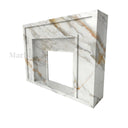 Marble fireplace surround in Calacatta Gold - Image 3