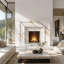 Marble fireplace surround in Calacatta Gold - Image 2