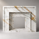 Marble fireplace surround in Calacatta Gold - Image 5