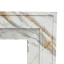 Marble fireplace surround in Calacatta Gold - Image 7