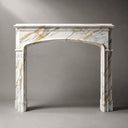 Marble fireplace mantel in Calacatta Gold - Image 3