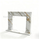Marble fireplace for sale in Calacatta Gold - Image 6