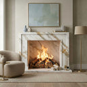 Marble fireplace for sale in Calacatta Gold - Image 2
