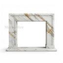 Marble fireplace for sale in Calacatta Gold - Image 1