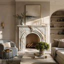 Marble fireplace hearth in Calacatta Gold - Image 2