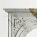 Marble fireplace hearth in Calacatta Gold - Image 6