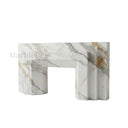 Marble electric fireplace in Calacatta Gold - Image 7