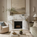 Marble electric fireplace in Calacatta Gold - Image 3