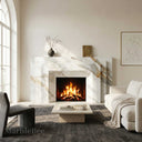 Marble electric fireplace in Calacatta Gold - Image 2