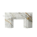 Marble electric fireplace in Calacatta Gold - Image 1