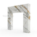 Marble fireplace for sale in Calacatta Gold - Image 5