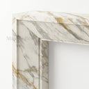 Marble fireplace hearth in Calacatta Gold - Image 7