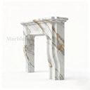 Marble fireplace surround in Calacatta Gold - Image 4