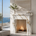 Marble fireplace surround in Calacatta Gold - Image 2
