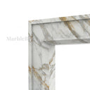 Marble fireplace mantel in Calacatta Gold - Image 4