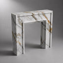 Marble fireplace mantel in Calacatta Gold - Image 3