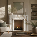 Marble fireplace mantel in Calacatta Gold - Image 2