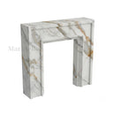 Marble fireplace mantel in Calacatta Gold - Image 1