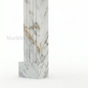 Marble fireplace hearth in Calacatta Gold - Image 5