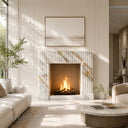 Marble fireplace hearth in Calacatta Gold - Image 2