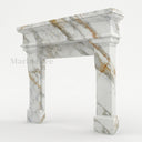 Marble fireplace surround in Calacatta Gold - Image 4