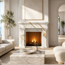 Marble fireplace surround in Calacatta Gold - Image 2