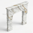 Marble fire surround in Calacatta Gold - Image 4