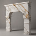 Marble fire surround in Calacatta Gold - Image 3