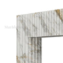 Marble fireplace mantel in Calacatta Gold - Image 4