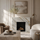 Marble fireplace mantel in Calacatta Gold - Image 2