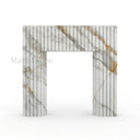 Marble fireplace mantel in Calacatta Gold - Image 1
