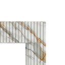 Marble fireplace mantel in Calacatta Gold - Image 5